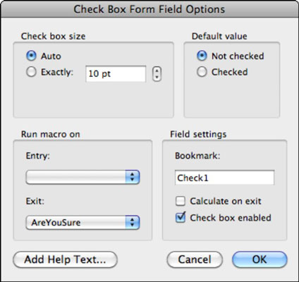 Check Box Word For Mac